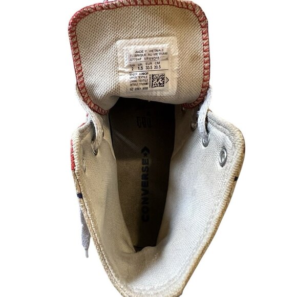 Converse‎ Chuck Taylor All Star High American flag, Junior Size 2 US - Picture 9 of 11